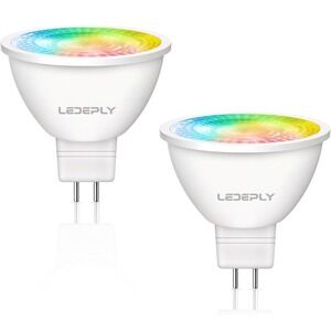 LEDERLY Zigbee MR16 LED Smart Bulb 2-Pack GU5.3 5W 50W Equiv Color Changing 12V